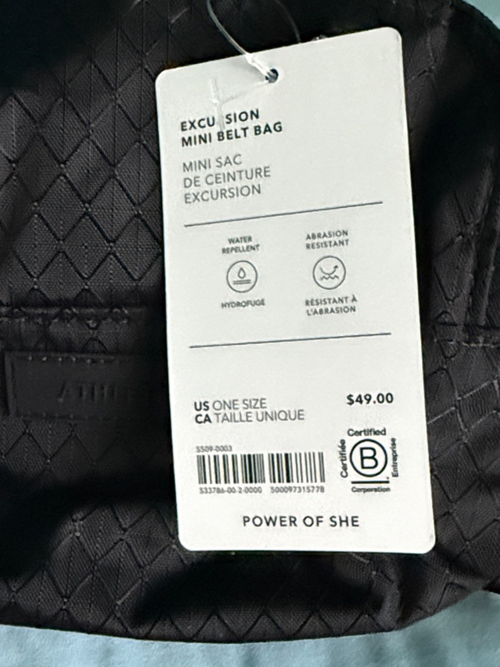Athleta Black Mini Belt Bag Pouch - Picture 2 of 3